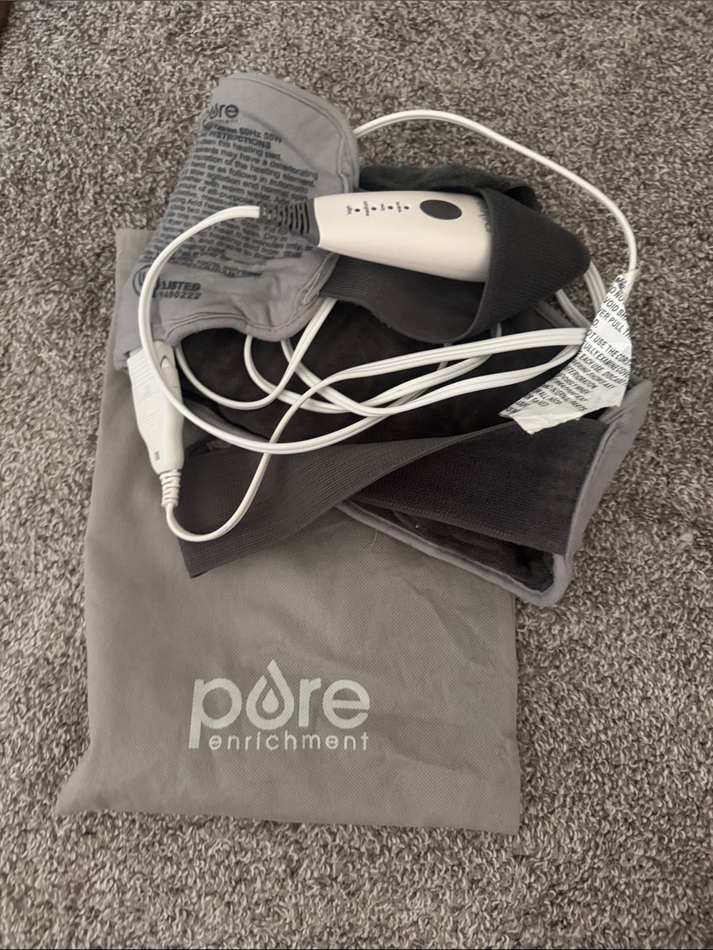 Pure Enrichment Heated Wrap - Gray